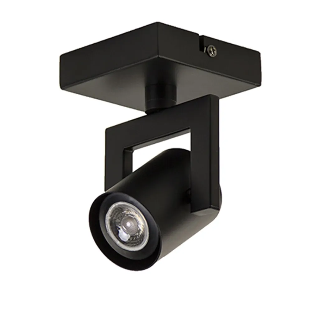 Straluma Plafondspot 1L zwart incl.gu10> Plafondlampen|Opbouwspots