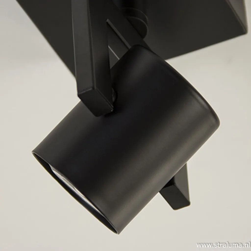 Straluma Plafondspot 1L zwart incl.gu10> Plafondlampen|Opbouwspots