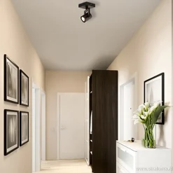 Straluma Plafondspot 1L zwart incl.gu10><noscript><img width=