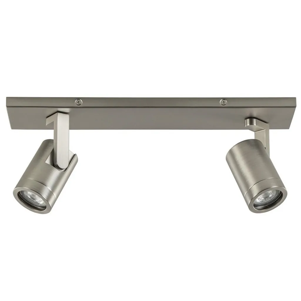 Straluma Plafondspot 2-licht op balk nikkel gu10> Opbouwspots|Keukenverlichting