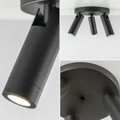 Straluma Plafondspot 3-lichts mat zwart/goud verstelbaar><noscript><img width=