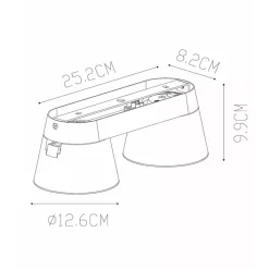 Straluma Plafondspot 2-lichts mat zwart exclusief GU10-ES111><noscript><img width=
