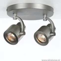 Straluma Plafondspot 2-lichts rond nikkel gu10><noscript><img width=