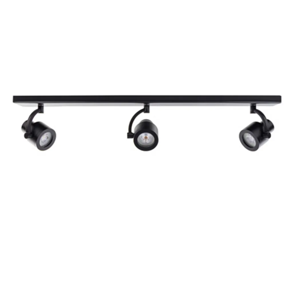 Straluma Plafondspot mat zwart balk 3-lichts gu10> Plafondlampen|Opbouwspots