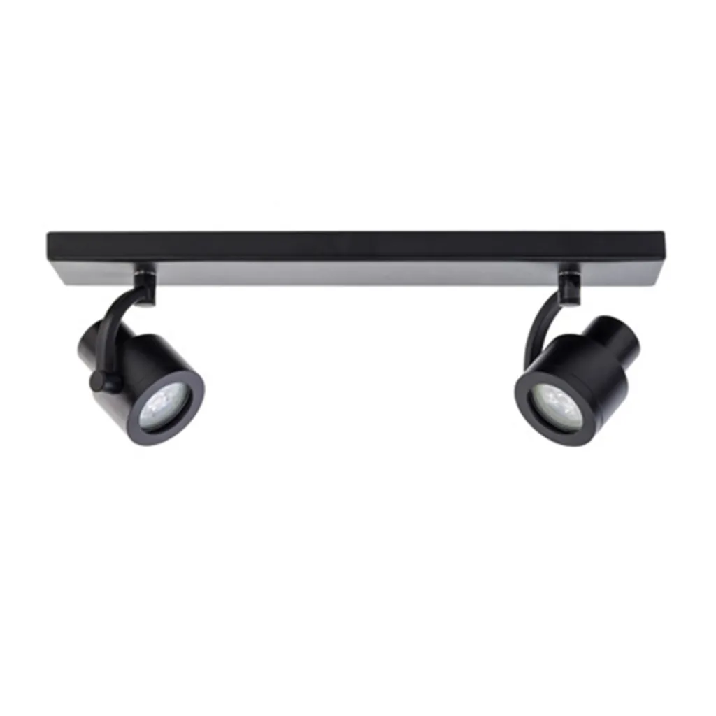 Straluma Plafondspot mat zwart balk 2-lichts gu10> Plafondlampen|Opbouwspots