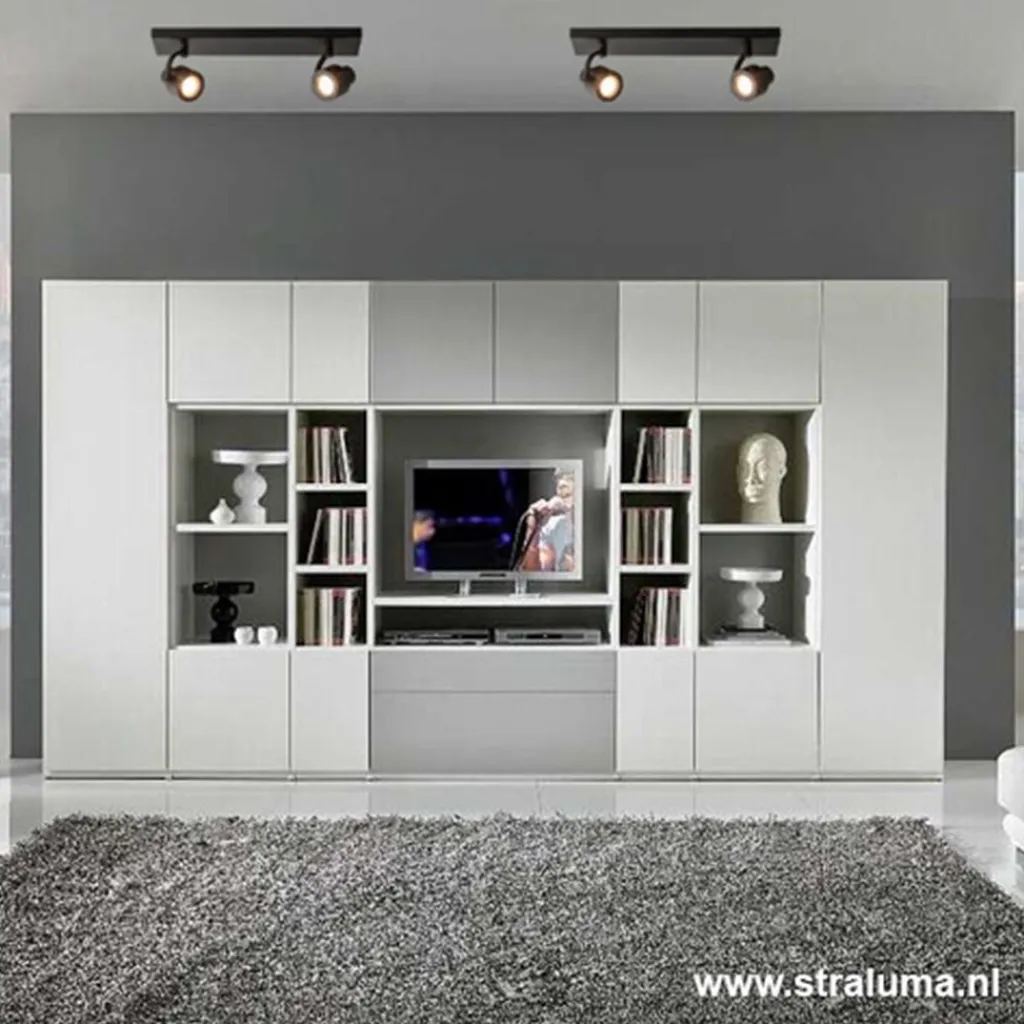 Straluma Plafondspot mat zwart balk 2-lichts gu10> Plafondlampen|Opbouwspots