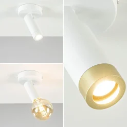 Straluma Plafondspot Miller enkel wit/goud pucc><noscript><img width=