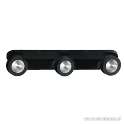Straluma Plafondspot Montreal 3L balk zwart 3000k> Plafondlampen|Opbouwspots