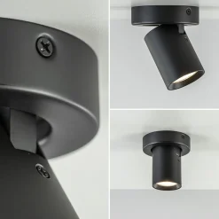 Straluma Plafondspot Oliver enkel tube zwart gu10><noscript><img width=