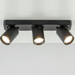 Straluma Plafondspot Oliver 3L balkzwart gu10> Opbouwspots|Keukenverlichting