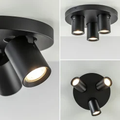 Straluma Plafondspot Oliver 3L rond zwart gu10><noscript><img width=