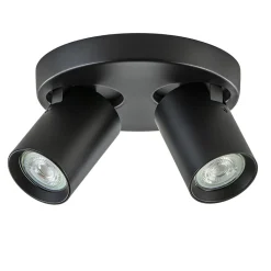 Straluma Plafondspot Oliver 2L rond zwart gu10><noscript><img width=