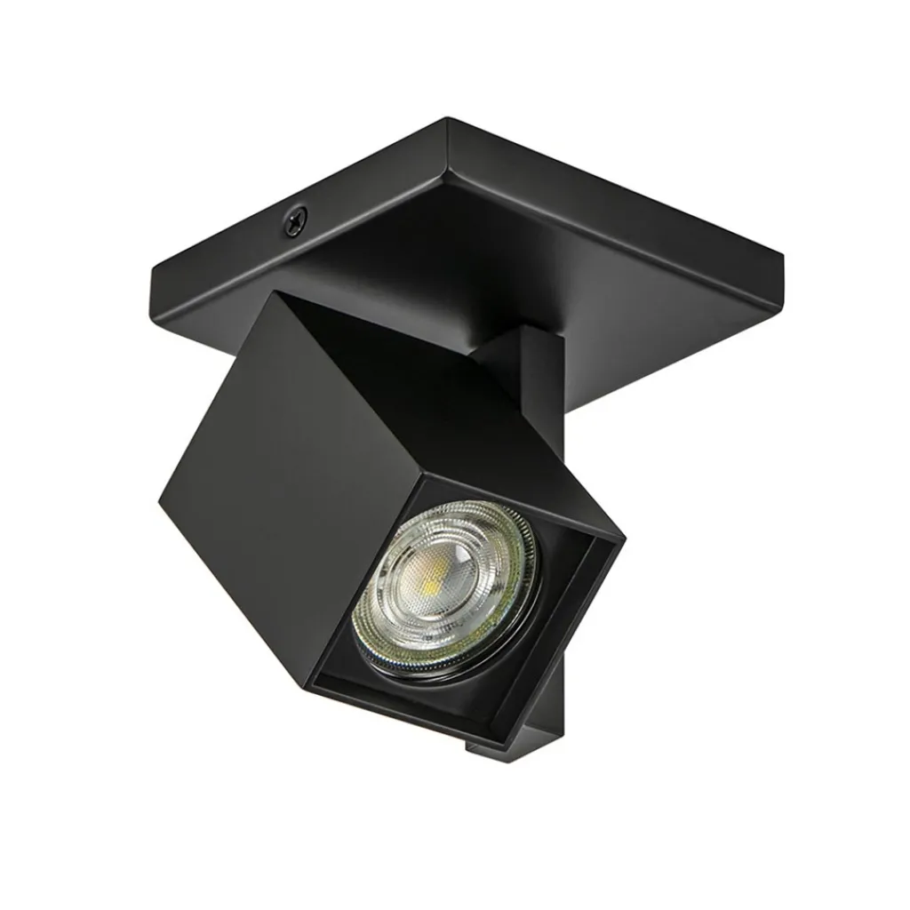 Straluma Plafondspot Oslo 1L zwart gu10> Plafondlampen|Opbouwspots