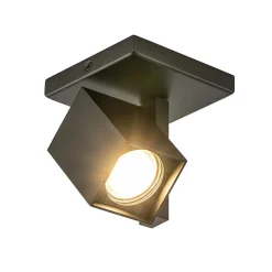 Straluma Plafondspot Oslo 1L zwart gu10> Plafondlampen|Opbouwspots