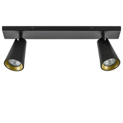 Straluma Plafondspot Petunia 2L balk zwart/goud> Opbouwspots|Keukenverlichting