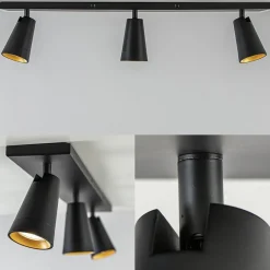 Straluma Plafondspot Petunia 3L balk zwart/goud><noscript><img width=