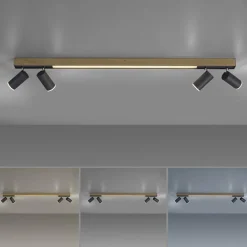 Straluma Plafondspot Pure Lines antraciet/hout cct><noscript><img width=