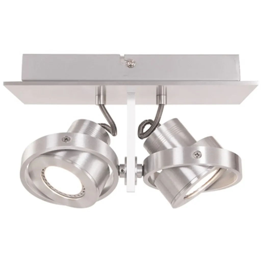 Straluma Plafondspot Quatro 2L alu led incl.gu10> Plafondlampen|Wandlampen