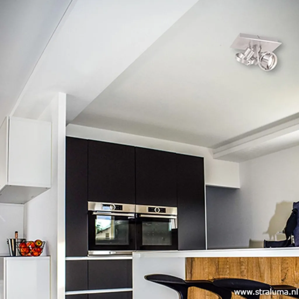 Straluma Plafondspot Quatro 2L alu led incl.gu10> Plafondlampen|Wandlampen