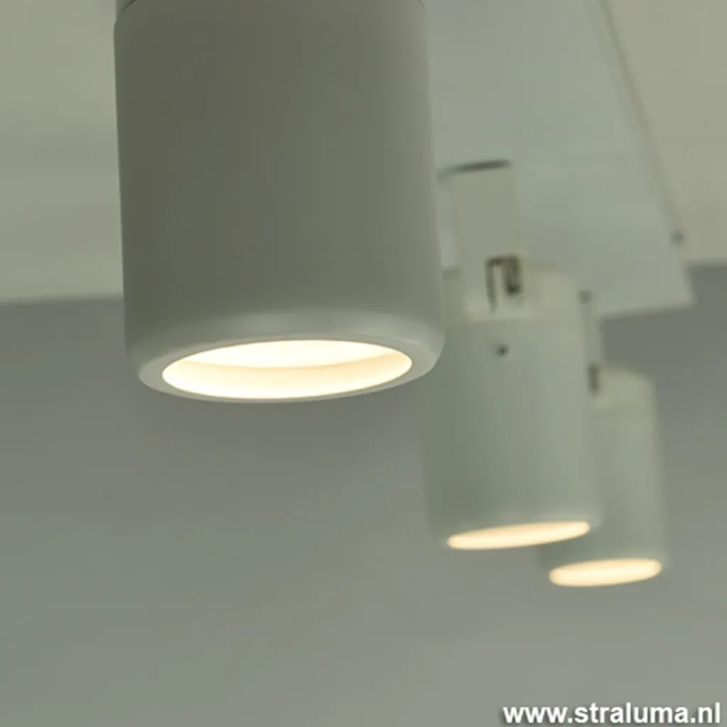 Straluma Plafondspot Rain 3L balk wit gu10 IP44> Plafondlampen|Opbouwspots