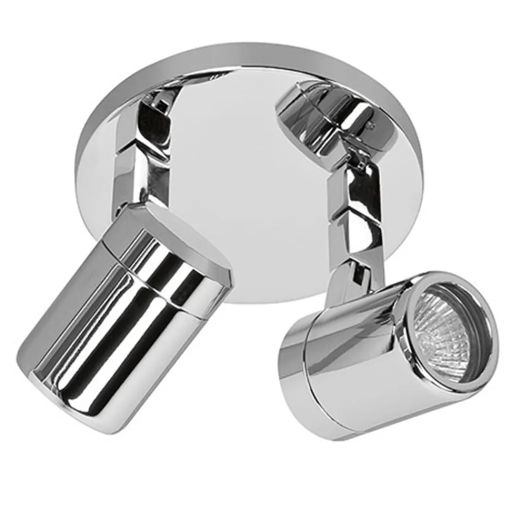 Straluma Plafondspot Rain 2l rond chroom IP44> Opbouwspots|Keukenverlichting