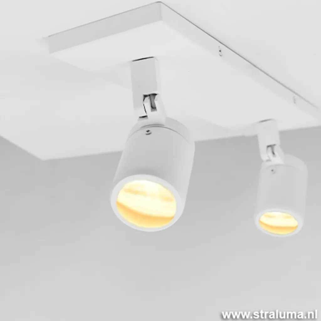 Straluma Plafondspot Rain 2L wit gu10 IP44> Plafondlampen|Opbouwspots