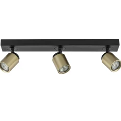 Straluma Plafondspot Razza 3l balk zwart/goud gu10> Plafondlampen|Opbouwspots