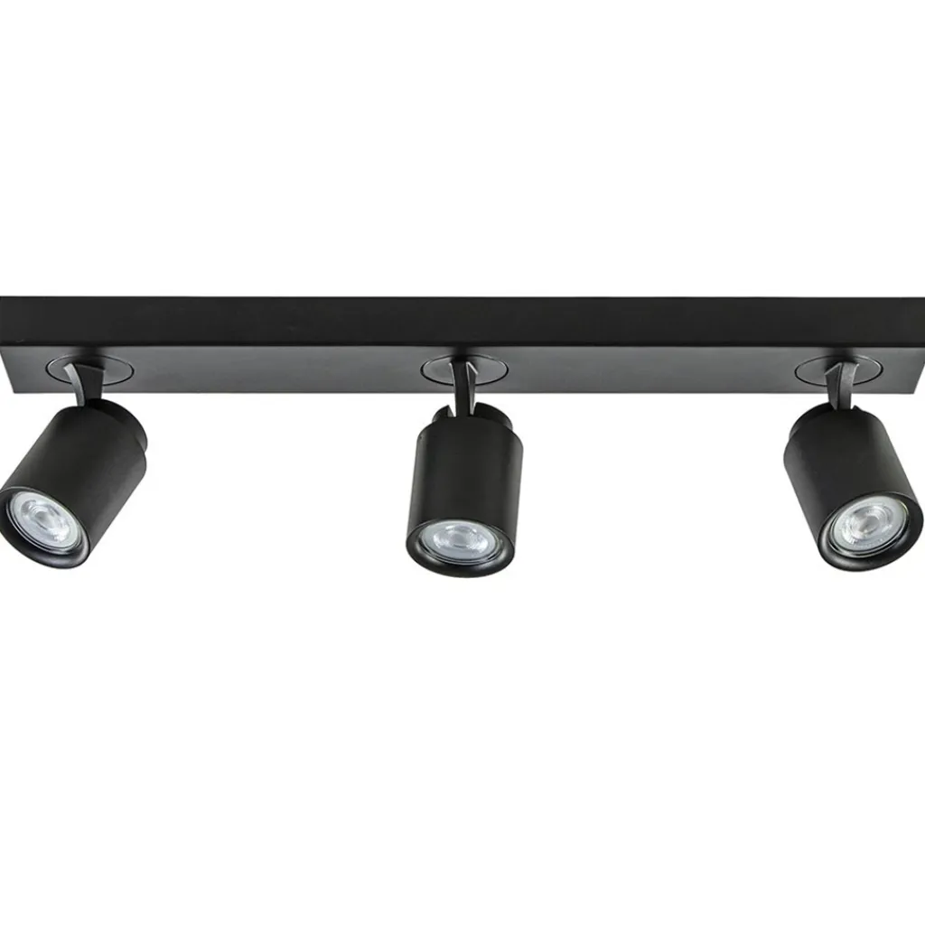 Straluma Plafondspot Razza 3L balk zwart gu10> Opbouwspots|Keukenverlichting