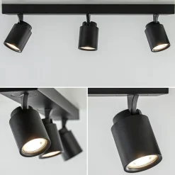 Straluma Plafondspot Razza 3L balk zwart gu10><noscript><img width=