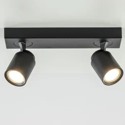 Straluma Plafondspot Razza 2L balk zwart gu10> Opbouwspots|Woonkamerlampen