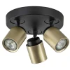 Straluma Plafondspot Razza 3l rond zwart/goud gu10> Plafondlampen|Opbouwspots