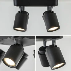 Straluma Plafondspot Razza 4L vierkant zwart gu10><noscript><img width=