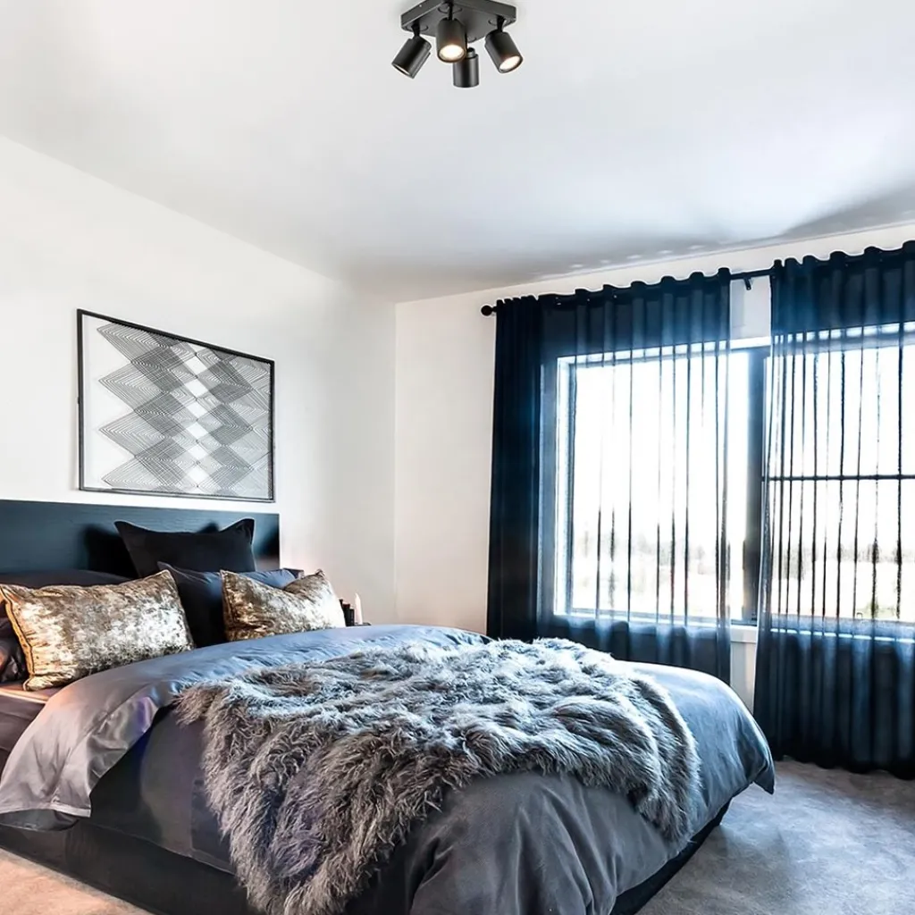 Straluma Plafondspot Razza 4L vierkant zwart gu10> Opbouwspots|Keukenverlichting