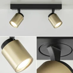 Straluma Plafondspot Razza 2L zwart/goud><noscript><img width=