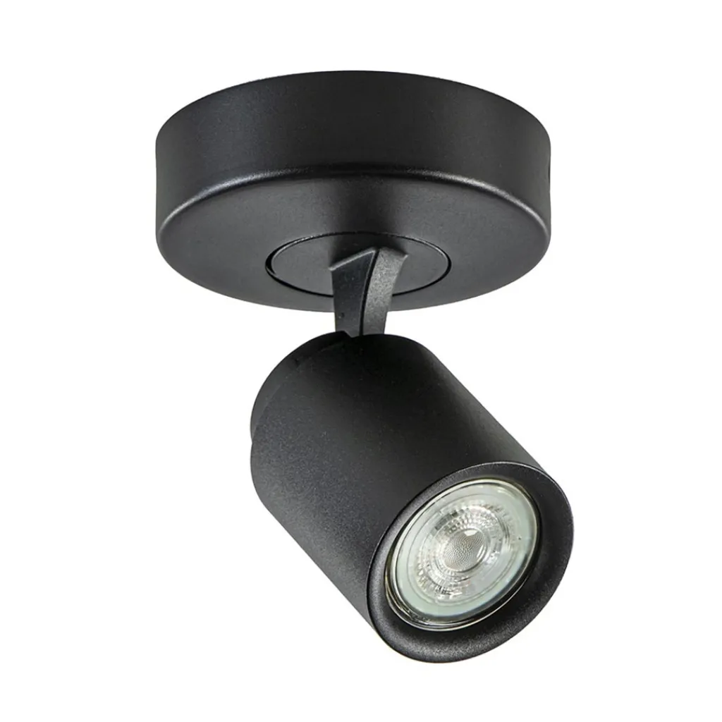 Straluma Plafondspot Razza 1L zwart gu10> Wandlampen|Opbouwspots
