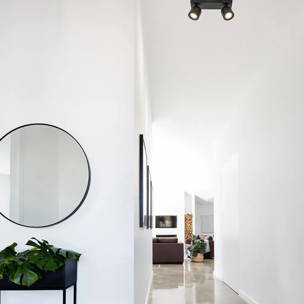 Straluma Plafondspot Solare 2l balk zwart> Plafondlampen|Opbouwspots