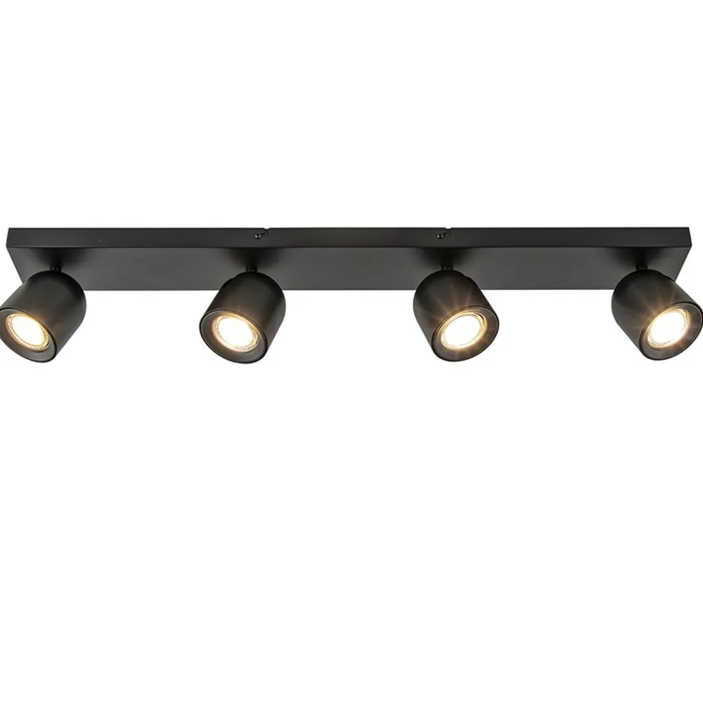 Straluma Plafondspot Solare 4l balk zwart> Plafondlampen|Opbouwspots