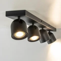 Straluma Plafondspot Solare 4l balk zwart><noscript><img width=