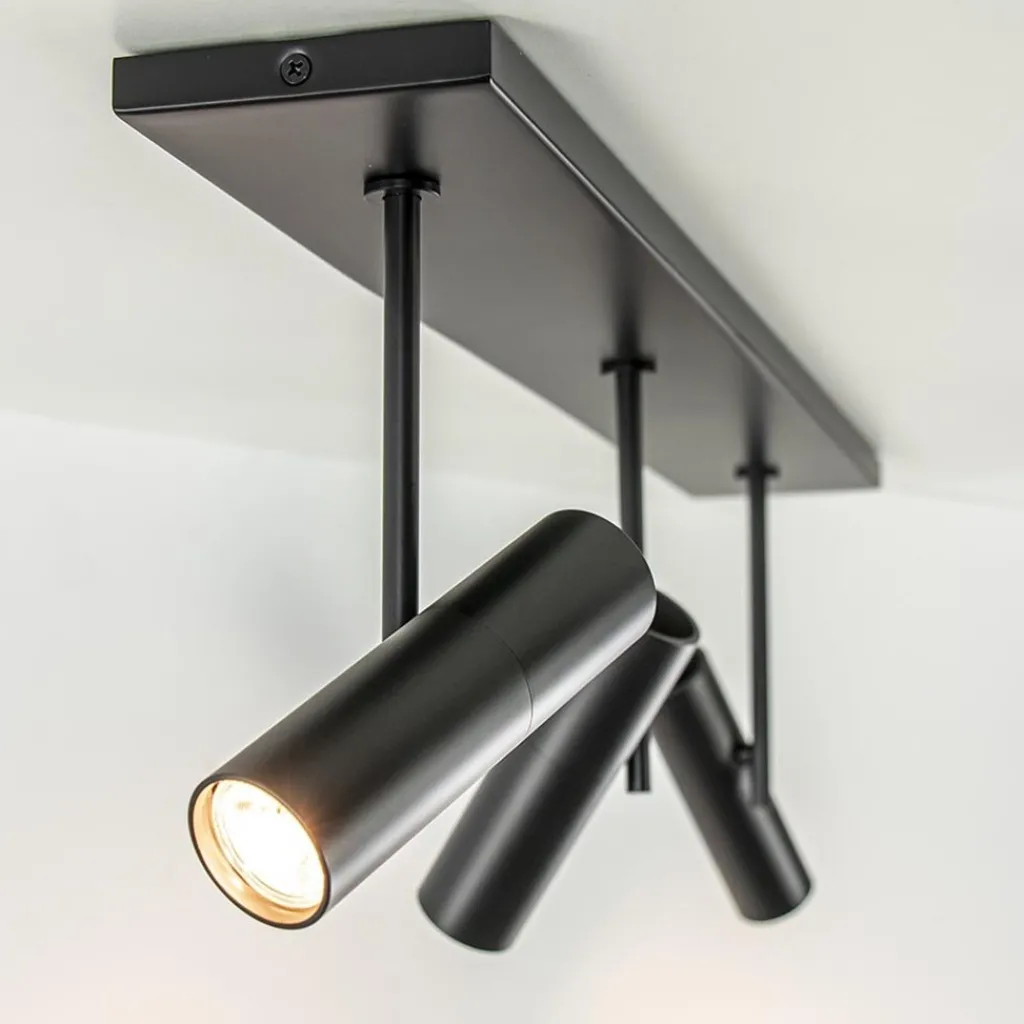 Straluma Plafondspot Trend 3L balk zwart gu10mini> Plafondlampen|Opbouwspots