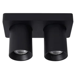 Straluma Plafondspot tube 2-L zwart incl.gu10 dtw> Plafondlampen|Opbouwspots