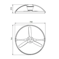 Straluma Plafondventilator Nepal Mini zwart><noscript><img width=