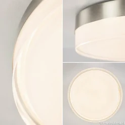 Straluma **Plafonniere nikkel opaal IP44 3-step d><noscript><img width=