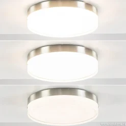Straluma **Plafonniere nikkel opaal IP44 3-step d><noscript><img width=