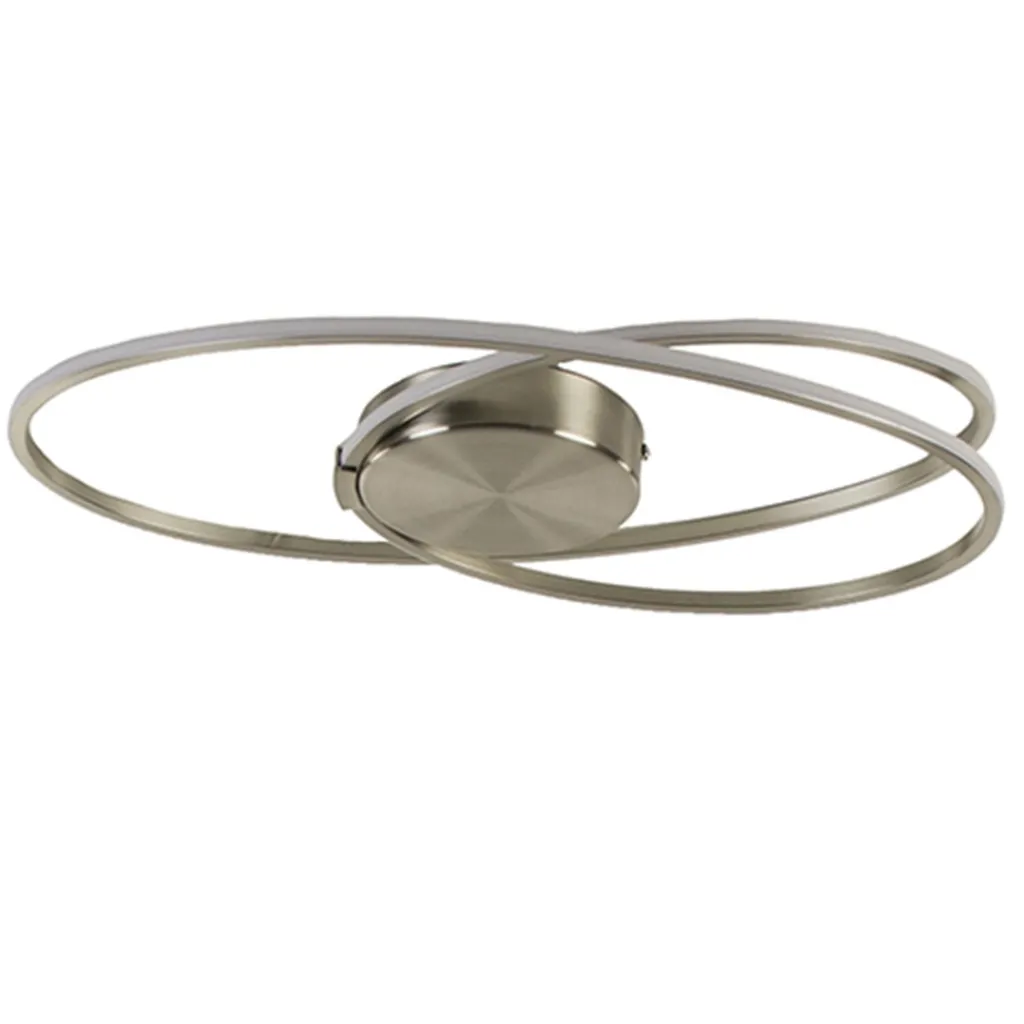 Straluma Plafonnière Eclipse nikkel led 3-st.dimb> Plafondlampen|Plafonnières