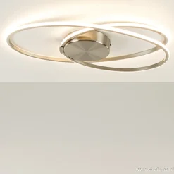 Straluma Plafonnière Eclipse nikkel led 3-st.dimb> Plafondlampen|Plafonnières