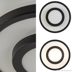 Straluma Plafonnière Master 435 zwart/glas IP44><noscript><img width=