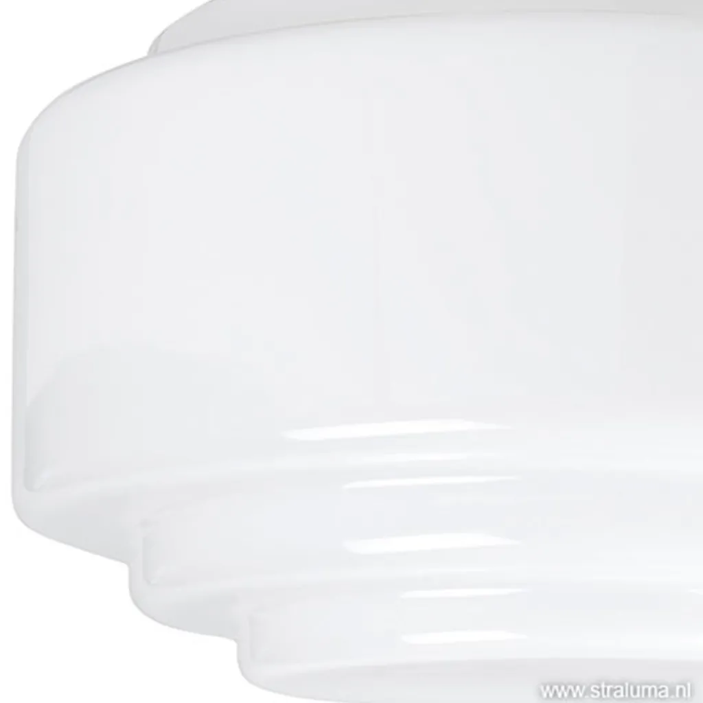 Straluma Plafonnière retro opaal glas/staal> Plafonnières|Woonkamerlampen