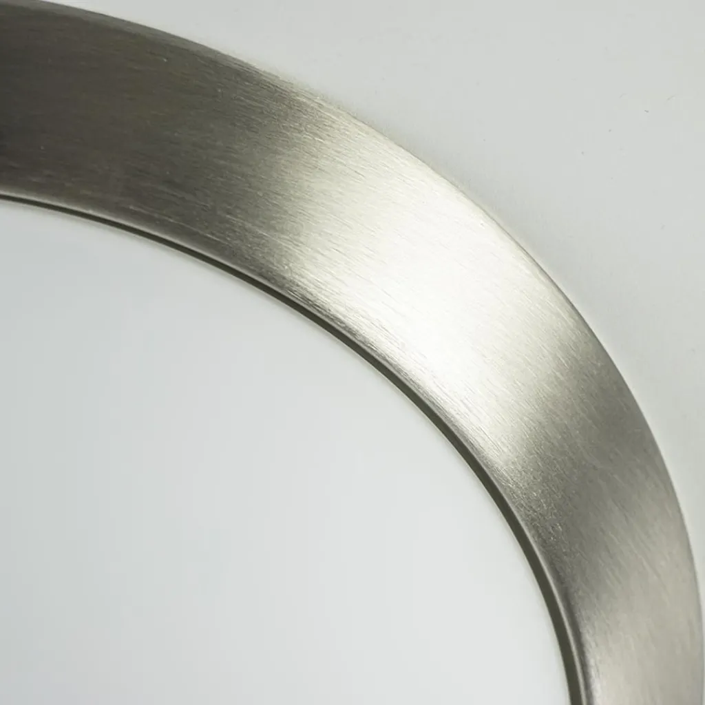 Straluma Plafonnière rvs + mat glas 30cm> Plafonnières|Woonkamerlampen