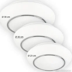 Straluma Plafonnière Tornado chroom/wit 30cm IP44><noscript><img width=