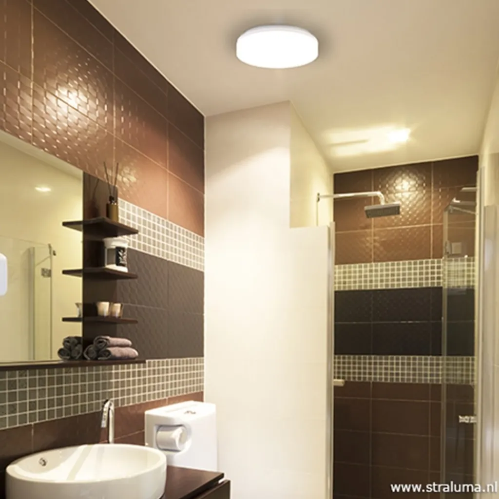 Straluma Plafonnière wit 22cm led 3000k IP44> Plafondlampen|Plafonnières